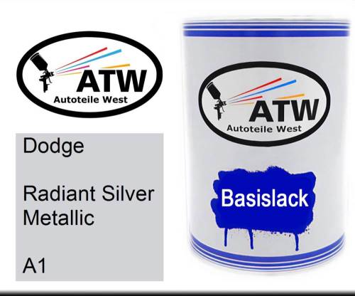 Dodge, Radiant Silver Metallic, A1: 500ml Lackdose, von ATW Autoteile West.